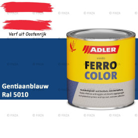 ADLER Ferrocolor 3-in-1 Roestwerend – Metaallak voor IJzer, Staal, Zink & Aluminium | Roestwerende Grond- & Deklaag voor Binnen & Buiten – Gentiaanblauw RAL 5010