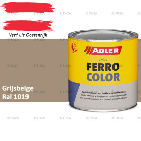 ADLER Ferrocolor 3-in-1 Roestwerend – Metaallak voor IJzer, Staal, Zink & Aluminium | Roestwerende Grond- & Deklaag voor Binnen & Buiten – Grijsbeige RAL 1019