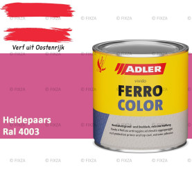 ADLER Ferrocolor 3-in-1 Roestwerend – Metaallak voor IJzer, Staal, Zink & Aluminium | Roestwerende Grond- & Deklaag voor Binnen & Buiten – Heidepaars RAL 4003