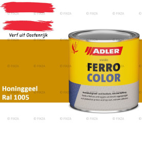ADLER Ferrocolor 3-in-1 Roestwerend – Metaallak voor IJzer, Staal, Zink & Aluminium | Roestwerende Grond- & Deklaag voor Binnen & Buiten – Honinggeel RAL 1005