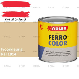 ADLER Ferrocolor 3-in-1 Roestwerend – Metaallak voor IJzer, Staal, Zink & Aluminium | Roestwerende Grond- & Deklaag voor Binnen & Buiten – Ivoorkleurig RAL 1014