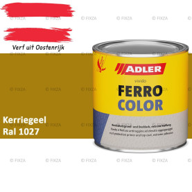 ADLER Ferrocolor 3-in-1 Roestwerend – Metaallak voor IJzer, Staal, Zink & Aluminium | Roestwerende Grond- & Deklaag voor Binnen & Buiten – Kerriegeel RAL 1027