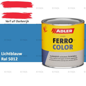 ADLER Ferrocolor 3-in-1 Roestwerend – Metaallak voor IJzer, Staal, Zink & Aluminium | Roestwerende Grond- & Deklaag voor Binnen & Buiten – Lichtblauw RAL 5012