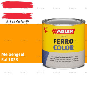 ADLER Ferrocolor 3-in-1 Roestwerend – Metaallak voor IJzer, Staal, Zink & Aluminium | Roestwerende Grond- & Deklaag voor Binnen & Buiten – Meloengeel RAL 1028