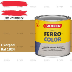 ADLER Ferrocolor 3-in-1 Roestwerend – Metaallak voor IJzer, Staal, Zink & Aluminium | Roestwerende Grond- & Deklaag voor Binnen & Buiten – Okergeel RAL 1024