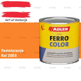 ADLER Ferrocolor 3-in-1 Roestwerend – Metaallak voor IJzer, Staal, Zink & Aluminium | Roestwerende Grond- & Deklaag voor Binnen & Buiten – Pasteloranje RAL 2003