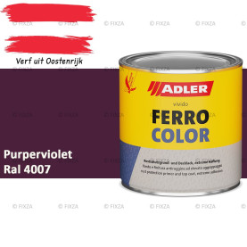 ADLER Ferrocolor 3-in-1 Roestwerend – Metaallak voor IJzer, Staal, Zink & Aluminium | Roestwerende Grond- & Deklaag voor Binnen & Buiten – Purperviolet RAL 4007