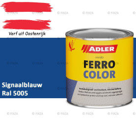 ADLER Ferrocolor 3-in-1 Roestwerend – Metaallak voor IJzer, Staal, Zink & Aluminium | Roestwerende Grond- & Deklaag voor Binnen & Buiten – Signaalblauw RAL 5005