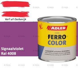 ADLER Ferrocolor 3-in-1 Roestwerend – Metaallak voor IJzer, Staal, Zink & Aluminium | Roestwerende Grond- & Deklaag voor Binnen & Buiten – Signaalviolet RAL 4008