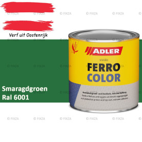 ADLER Ferrocolor 3-in-1 Roestwerend – Metaallak voor IJzer, Staal, Zink & Aluminium | Roestwerende Grond- & Deklaag voor Binnen & Buiten – Smaragdgroen RAL 6001