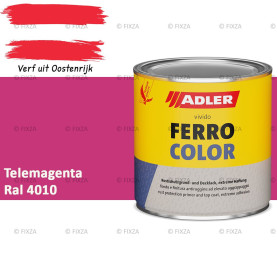 ADLER Ferrocolor 3-in-1 Roestwerend – Metaallak voor IJzer, Staal, Zink & Aluminium | Roestwerende Grond- & Deklaag voor Binnen & Buiten – Telemagenta RAL 4010