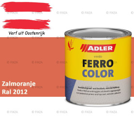 ADLER Ferrocolor 3-in-1 Roestwerend – Metaallak voor IJzer, Staal, Zink & Aluminium | Roestwerende Grond- & Deklaag voor Binnen & Buiten – Zalmoranje RAL 2012