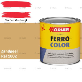 ADLER Ferrocolor 3-in-1 Roestwerend – Metaallak voor IJzer, Staal, Zink & Aluminium | Roestwerende Grond- & Deklaag voor Binnen & Buiten – Zandgeel RAL 1002