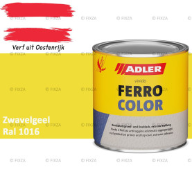 ADLER Ferrocolor 3-in-1 Roestwerend – Metaallak voor IJzer, Staal, Zink & Aluminium | Roestwerende Grond- & Deklaag voor Binnen & Buiten – Zwavelgeel RAL 1016