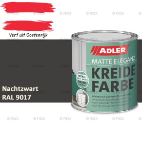ADLER Vivido Krijtverf – Nachtzwart – Matte duurzame verf voor hout, meubels, deuren, metaal & kunststof