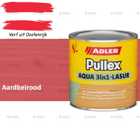 ADLER Pullex Aqua 3in1 Lazuur kleur Aardbeirood – Beits voor Schuttingen, Gevelbekleding & Tuinhout (Transparant)