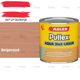 ADLER Pullex Aqua 3in1 Lazuur kleur Beigerood – Beits voor Schuttingen, Gevelbekleding & Tuinhout (Transparant)
