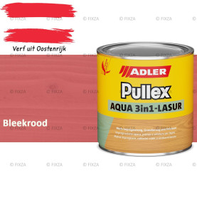 ADLER Pullex Aqua 3in1 Lazuur kleur Bleekrood – Beits voor Schuttingen, Gevelbekleding & Tuinhout (Transparant)
