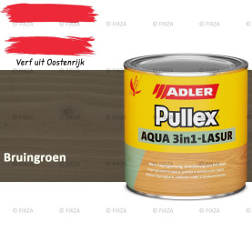 ADLER Pullex Aqua 3in1 Lazuur kleur Bruingroen – Beits voor Schuttingen, Gevelbekleding & Tuinhout (Transparant)