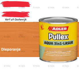 ADLER Pullex Aqua 3in1 Lazuur kleur Dieporanje – Beits voor Schuttingen, Gevelbekleding & Tuinhout (Transparant)
