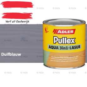 ADLER Pullex Aqua 3in1 Lazuur kleur Duifblauw – Beits voor Schuttingen, Gevelbekleding & Tuinhout (Transparant)