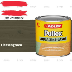 ADLER Pullex Aqua 3in1 Lazuur kleur Flessengroen – Beits voor Schuttingen, Gevelbekleding & Tuinhout (Transparant)