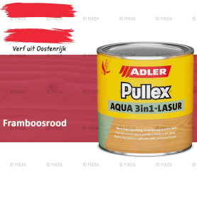 ADLER Pullex Aqua 3in1 Lazuur kleur Framboosrood – Beits voor Schuttingen, Gevelbekleding & Tuinhout (Transparant)