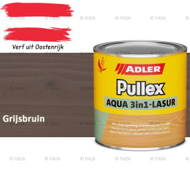 ADLER Pullex Aqua 3in1 Lazuur kleur Grijsbruin – Beits voor Schuttingen, Gevelbekleding & Tuinhout (Transparant)