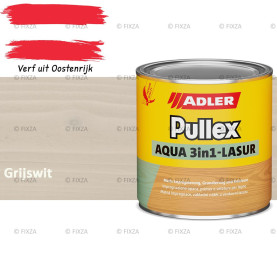 ADLER Pullex Aqua 3in1 Lazuur kleur Grijswit – Beits voor Schuttingen, Gevelbekleding & Tuinhout (Transparant)