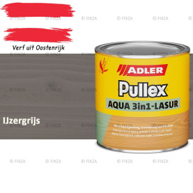 ADLER Pullex Aqua 3in1 Lazuur kleur IJzergrijs – Beits voor Schuttingen, Gevelbekleding & Tuinhout (Transparant)