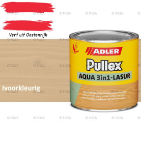 ADLER Pullex Aqua 3in1 Lazuur kleur Ivoorkleurig – Beits voor Schuttingen, Gevelbekleding & Tuinhout (Transparant)