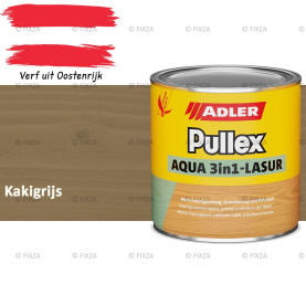 ADLER Pullex Aqua 3in1 Lazuur kleur Kakigrijs – Beits voor Schuttingen, Gevelbekleding & Tuinhout (Transparant)