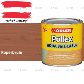 ADLER Pullex Aqua 3in1 Lazuur kleur Koperbruin – Beits voor Schuttingen, Gevelbekleding & Tuinhout (Transparant)