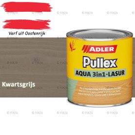 ADLER Pullex Aqua 3in1 Lazuur kleur Kwartsgrijs – Beits voor Schuttingen, Gevelbekleding & Tuinhout (Transparant)