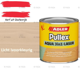 ADLER Pullex Aqua 3in1 Lazuur kleur Licht ivoorkleurig – Beits voor Schuttingen, Gevelbekleding & Tuinhout (Transparant)