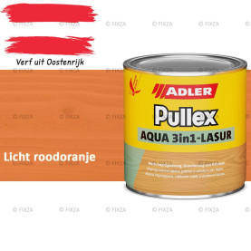 ADLER Pullex Aqua 3in1 Lazuur kleur Licht roodoranje – Beits voor Schuttingen, Gevelbekleding & Tuinhout (Transparant)