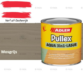 ADLER Pullex Aqua 3in1 Lazuur kleur Mosgrijs – Beits voor Schuttingen, Gevelbekleding & Tuinhout (Transparant)