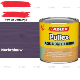 ADLER Pullex Aqua 3in1 Lazuur kleur Nachtblauw – Beits voor Schuttingen, Gevelbekleding & Tuinhout (Transparant)
