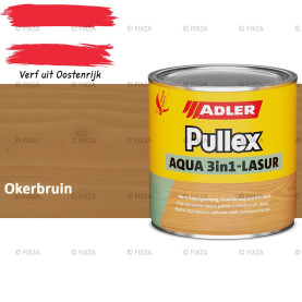 ADLER Pullex Aqua 3in1 Lazuur kleur Okerbruin – Beits voor Schuttingen, Gevelbekleding & Tuinhout (Transparant)