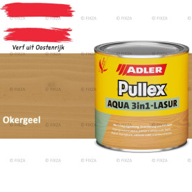 ADLER Pullex Aqua 3in1 Lazuur kleur Okergeel – Beits voor Schuttingen, Gevelbekleding & Tuinhout (Transparant)