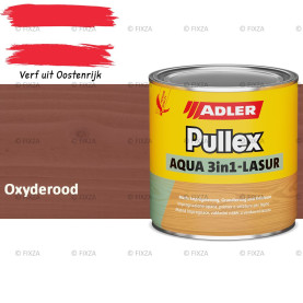 ADLER Pullex Aqua 3in1 Lazuur kleur Oxyderood – Beits voor Schuttingen, Gevelbekleding & Tuinhout (Transparant)