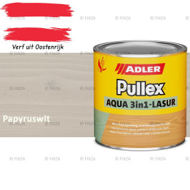 ADLER Pullex Aqua 3in1 Lazuur kleur Papyruswit – Beits voor Schuttingen, Gevelbekleding & Tuinhout (Transparant)