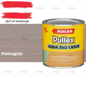 ADLER Pullex Aqua 3in1 Lazuur kleur Platinagrijs – Beits voor Schuttingen, Gevelbekleding & Tuinhout (Transparant)