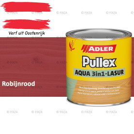 ADLER Pullex Aqua 3in1 Lazuur kleur Robijnrood – Beits voor Schuttingen, Gevelbekleding & Tuinhout (Transparant)