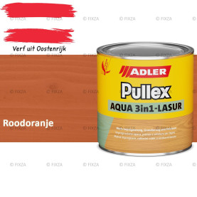 ADLER Pullex Aqua 3in1 Lazuur kleur Roodoranje – Beits voor Schuttingen, Gevelbekleding & Tuinhout (Transparant)