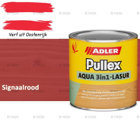 ADLER Pullex Aqua 3in1 Lazuur kleur Signaalrood – Beits voor Schuttingen, Gevelbekleding & Tuinhout (Transparant)