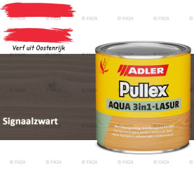 ADLER Pullex Aqua 3in1 Lazuur kleur Signaalzwart – Beits voor Schuttingen, Gevelbekleding & Tuinhout (Transparant)