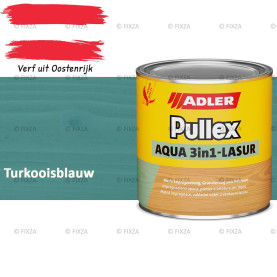 ADLER Pullex Aqua 3in1 Lazuur kleur Turkooisblauw – Beits voor Schuttingen, Gevelbekleding & Tuinhout (Transparant)