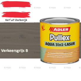 ADLER Pullex Aqua 3in1 Lazuur kleur Verkeersgrijs B – Beits voor Schuttingen, Gevelbekleding & Tuinhout (Transparant)