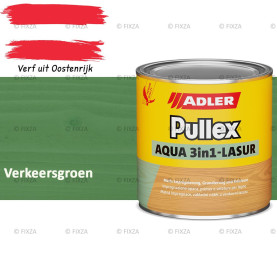ADLER Pullex Aqua 3in1 Lazuur kleur Verkeersgroen – Beits voor Schuttingen, Gevelbekleding & Tuinhout (Transparant)